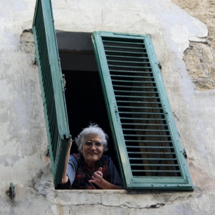 Old lady in Window