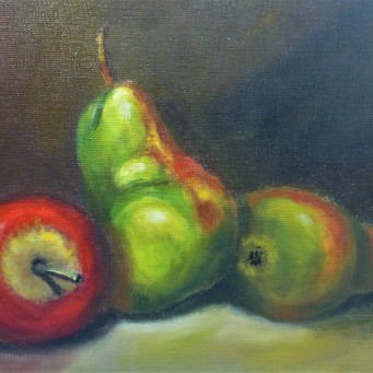 Apple and Pears 35x25cm - $175